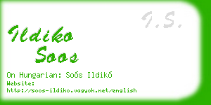 ildiko soos business card