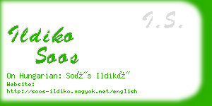 ildiko soos business card